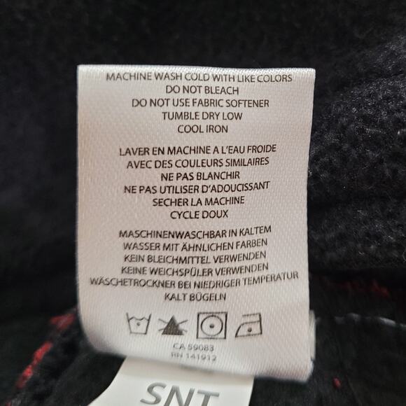 Noble Outfitters Womens Plaid Sherpa Collared Flannel Jacket Size M Cabin Core - Picture 9 of 10